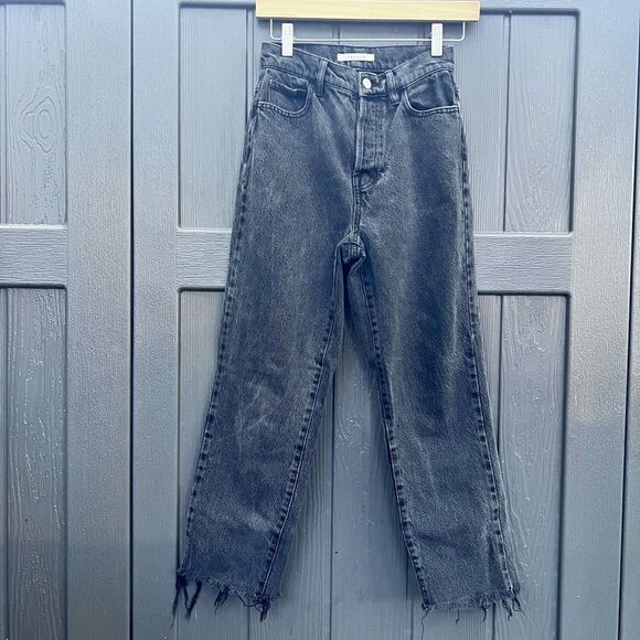 PacSun Eco Black High Waisted Straight Leg Jeans size 24 - Picture 1 of 5